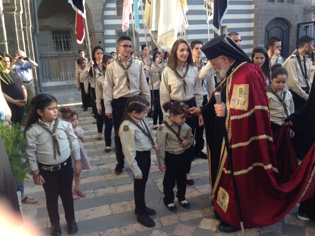 Grégoire III. Patriarche Grec-Catholique à la fête de la Dormition le 15 août.