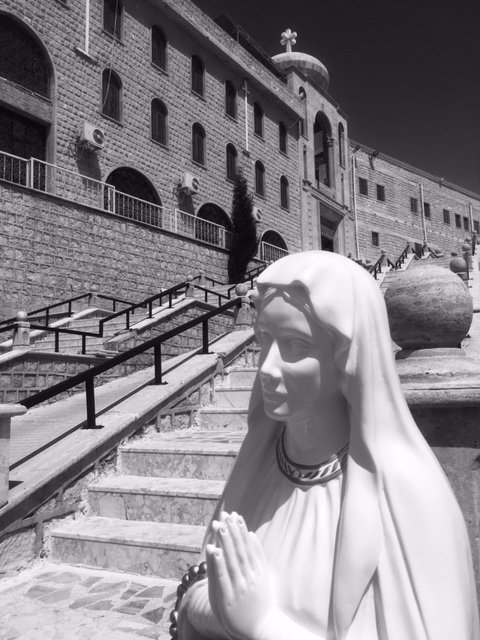 Une statue de la Vierge Marie en Irak